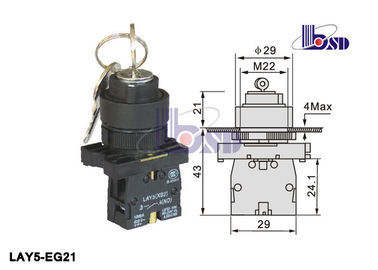 Metal Selector Switch 2 Position Momentary Key Switch LAY5（XB2）EG21