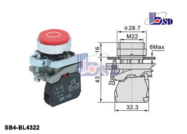 IP65 Waterproof Momentary Push Button Switch Normally Closed OEM Service