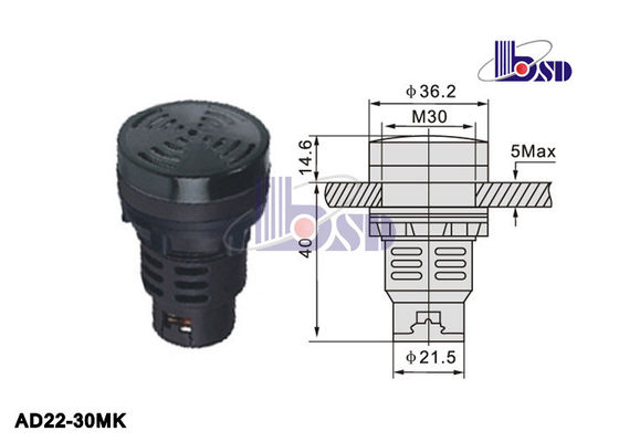 Black Control Panel Led Indicator Lamp Light Weight Pollution Grade III